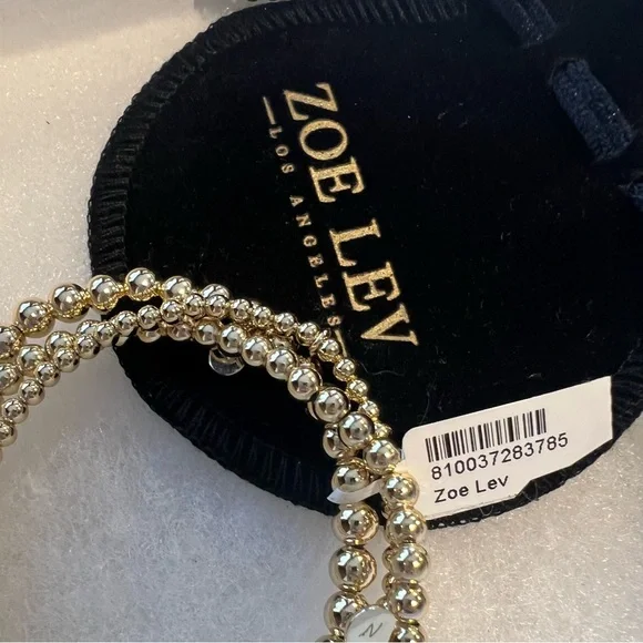 Zoe Lev Gold Fill Stack Bead Bracelet NWT - Picture 7 of 7
